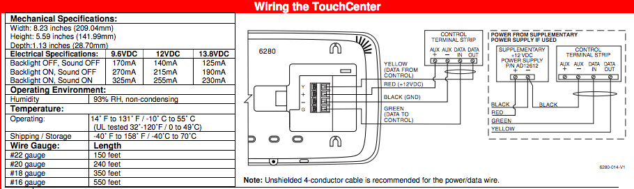 Honeywell Color Touchscreen Keypad