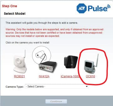 OC810 ADT Pulse Outdoor Wireless Camera 