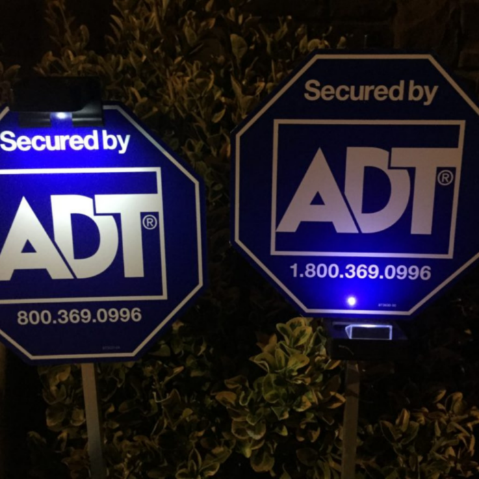 ADT Solar Yard Sign Light with 3 LEDs - Zions Security Alarms