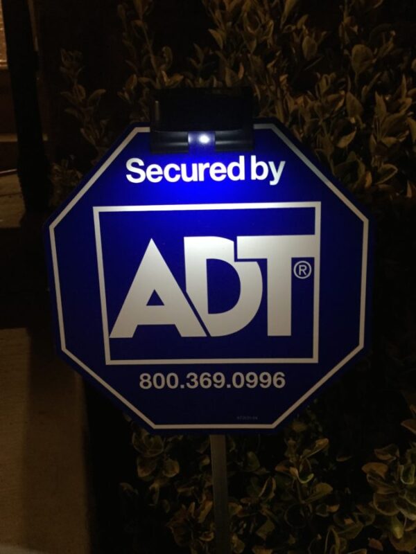 ADT Solar Yard Sign Light with 3 LEDs