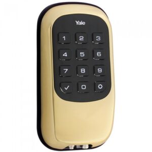 brass yale doorlock