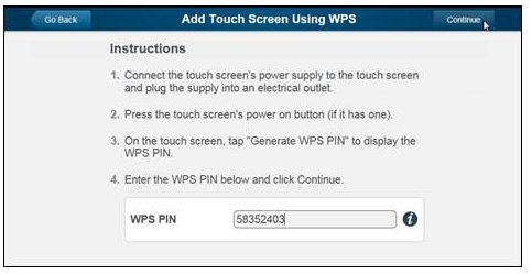 adt pulse touchscreen wps