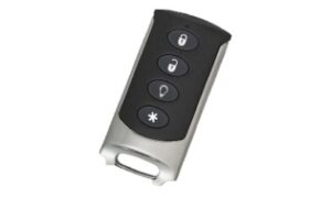 Interlogix 4 Buttton Chrome Keychain Remote