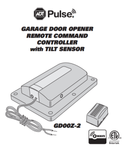 Adt Pulse Garage Door Remote Controller Z Wave By Linear Gd00z