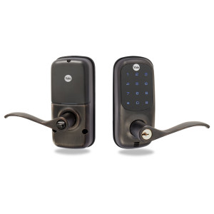yale touchscreen lever front and back
