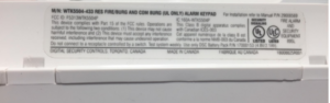 ADT Color Touchscreen Keypad Bottom