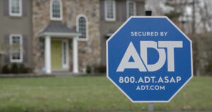 ADT Sign in front of house