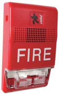 Red Wall Mount Fire Horn Strobe - Zions Security Alarms