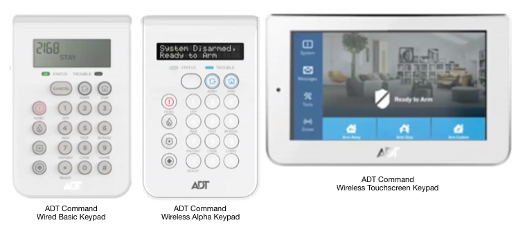 ADT Command additional Keypads