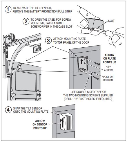 Adt Garage Door Tilt Sensor Replacement, How To Install Garage Door Alarm Sensor
