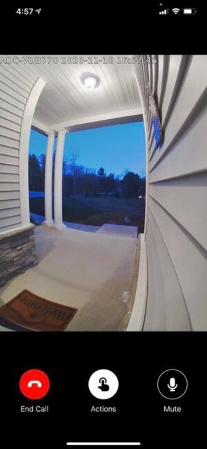 Alarm.com Doorbell Porch View