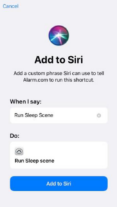 Add to Siri - How to Set up Siri Shortcuts with Alarm.com