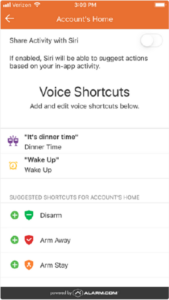 Voice Shortcuts - How to Set up Siri Shortcuts with Alarm.com