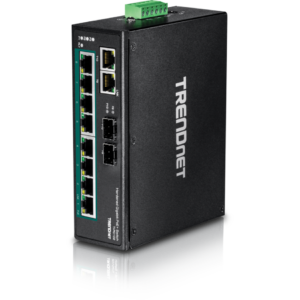 10-Port Gigabit PoE+ DIN-Rail Switch