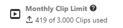 Monthly clip limit