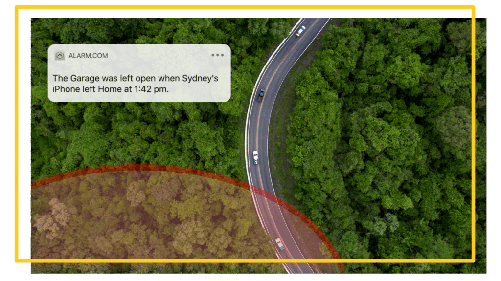 Alarm.com Geo fence 