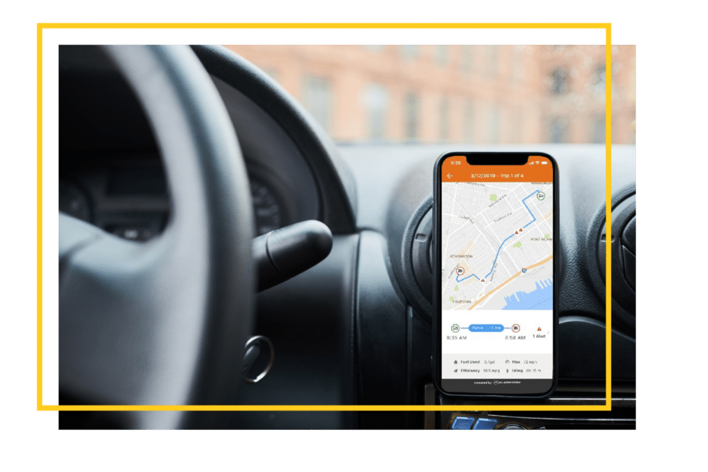 connected car fleet on dashboard