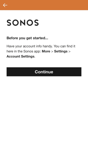 Tap Continue