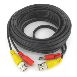 Premade Siamese Cable - Coax/power - 100ft Black