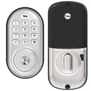 Yale Real Living Push Button Z-wave Deadbolt-Nickel