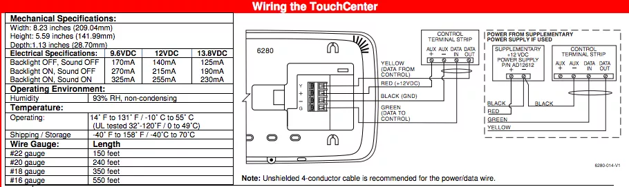 wiring the Safewatch Pro Touchscreen Keypad