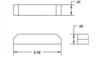 Surface Mini Contact with 3/4 inch gap dimensions