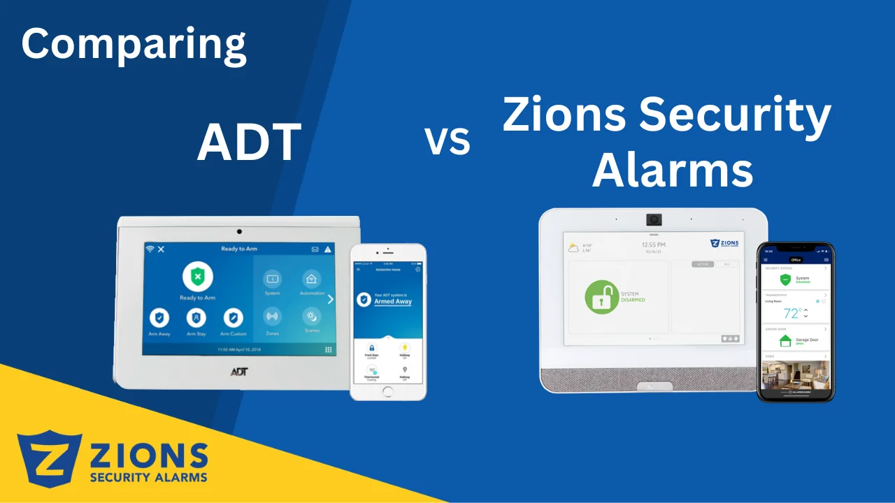 introducing a comparison between ADT and Zions Security Alarms