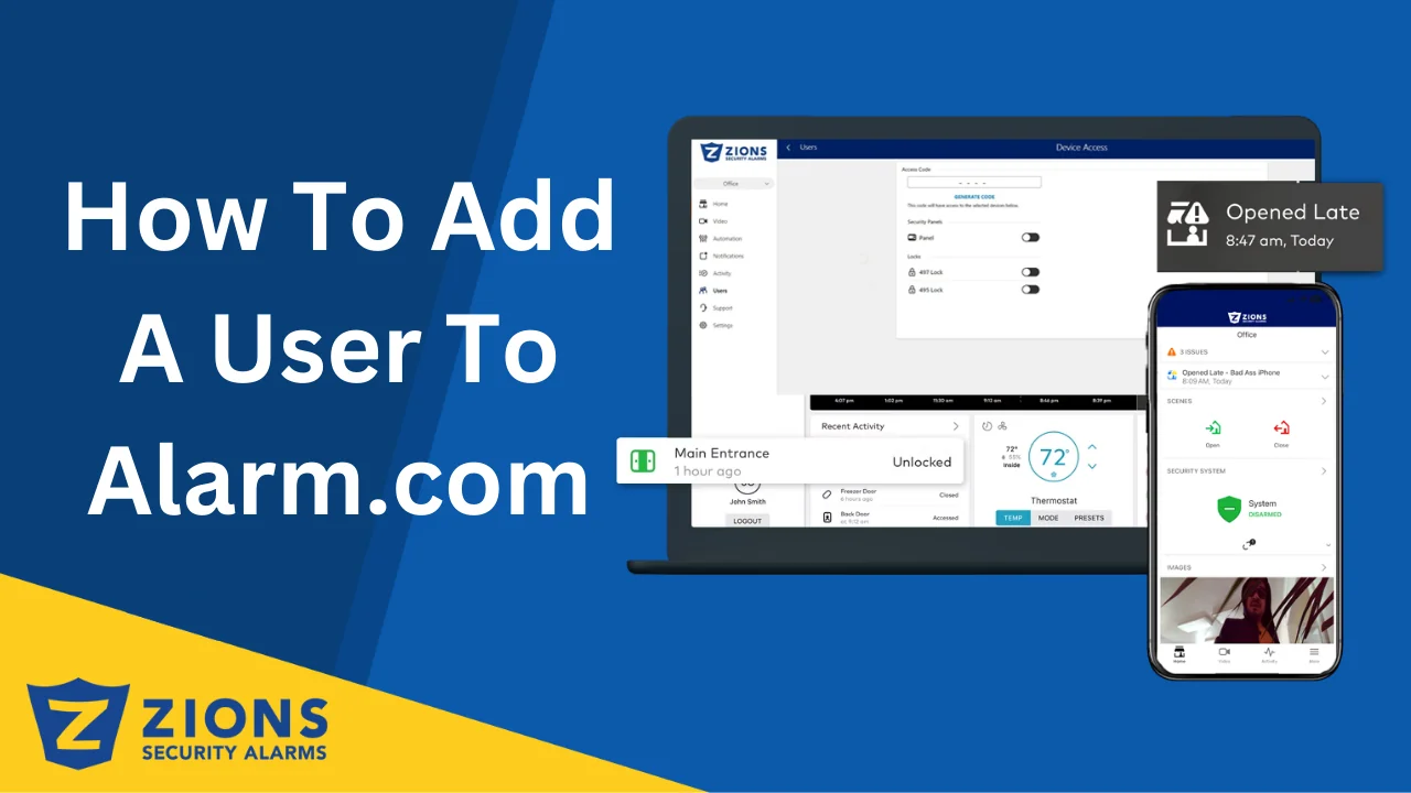 How to add user to alarm.com