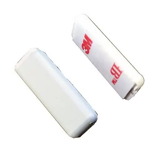 Overmolded White Nd Magnet with VHB Tape