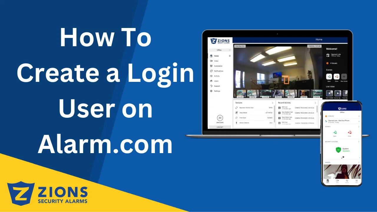 How to create a login user on Alarm.com