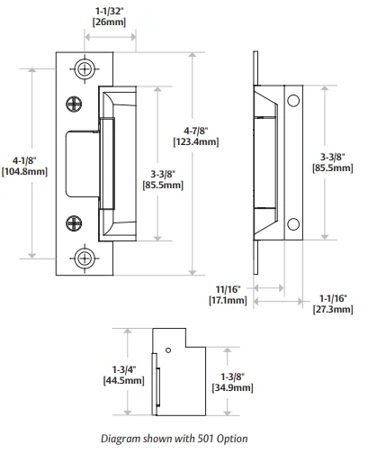 Universal Electric Strike Latchbolt Monitor