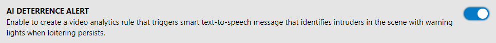 Alarm.com AI Deterrence Alert