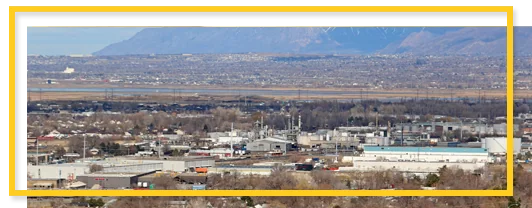 Aerial View of North Salt Lake City Alarm and security system in Davis County, Utah