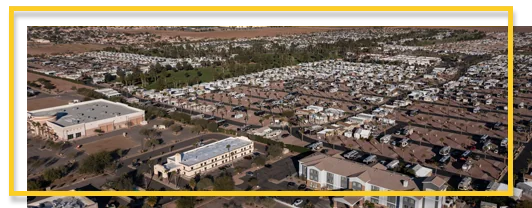 Aerial view of Casa Grande, Arizona Alarm system in Pinal County, Arizona