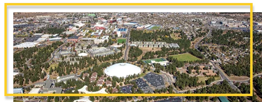 Aerial view of Flagstaff, Arizona Security system in Coconino County, Arizona