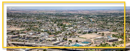 Aerial view of Yuma, Arizona Alarm system in Yuma County, Arizona